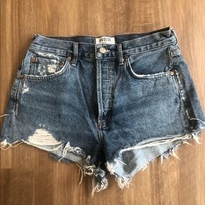 Agolde distressed jean shorts. Size 26